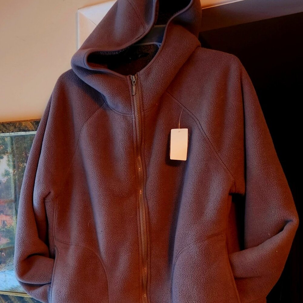 Super cuddly - major warm lining hoodie full zipper w/pockets Sz XL George